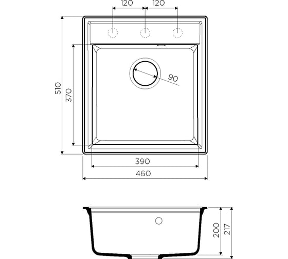 Мойка Omoikiri Daisen 46-SA Artgranit, бежевый NEW 4993615