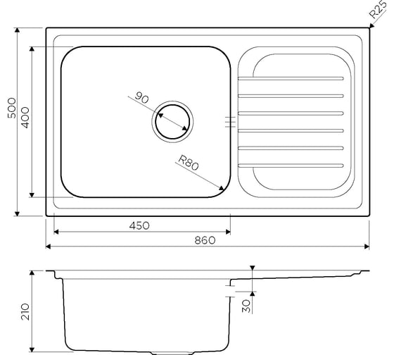 Мойка Omoikiri Haruna 86-IN нержавеющая сталь NEW 4993451