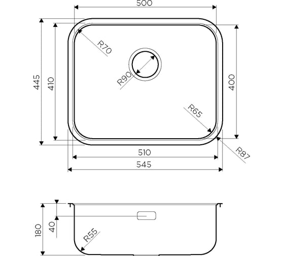 Мойка Omoikiri Omi 54-U/IF-IN нержавеющая сталь NEW 4993488