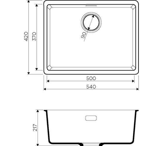 Мойка omoikiri Kata 54-U-BL Artgranit черный NEW 4993410