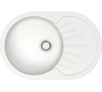 Кухонная мойка Azario Flora (750x505x210) Белый лед (сифон + герметик) 00079911