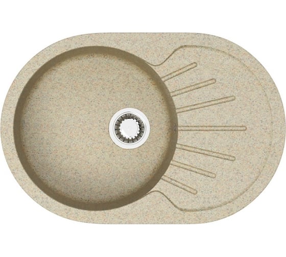 Кухонная мойка Azario Flora (750x505x210) Песочная (сифон + герметик) 00079915