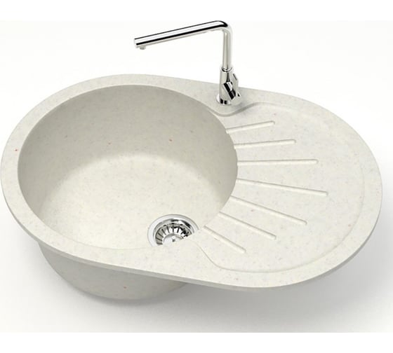 Кухонная мойка Azario Flora (750x505x210) Хлопок (сифон + герметик) 00079914