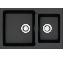 Кухонная мойка Azario Grand (765x500x190) Черная (сифон + герметик) 00079903