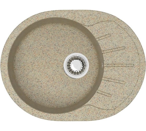 Кухонная мойка Azario Light (575x440x215) Песочная (сифон + герметик) 00079922