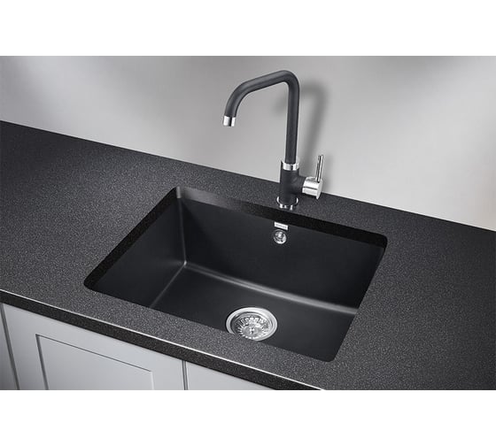 Мойка кухонная кварцевая GRANULA GR-5551 шварц 5551_ШВАРЦ
