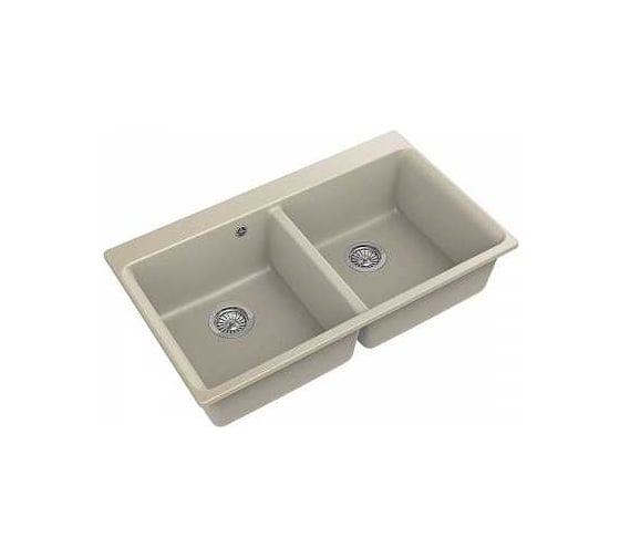 Мойка EWIGSTEIN кварц Axel 90D 2-чаши 860x510 бежевый арт.EW- X- 90D бежевый