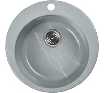 Мойка для кухни из искусственного камня WISENT мрамор серо-белый (беларусь) 495x495x210 WA04-17/WGER013