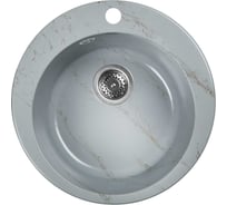 Мойка для кухни из искусственного камня WISENT мрамор серо-золотой (беларусь) 495x495x210 WA04-15/WGER013