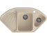 Мойка GranFest CORNER 1040E угловая 1,5-чаши+крыло, 1039х560 мм, кашемир арт.GF- C-1040E кашемир 1