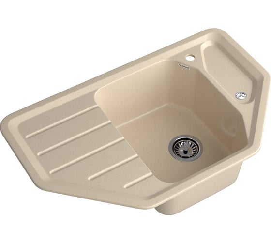 Мойка GranFest CORNER 800E угловая 800х500 мм кашемир арт.GF- C-800E кашемир