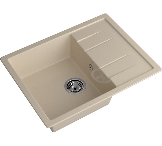 Мойка GranFest QUADRO 650L 1-чаша+крыло 650х500 мм кашемир арт.GF- Q-650L кашемир