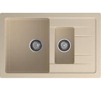 Мойка GranFest QUADRO 775KL 1,5-чаши+крыло 765х495 мм кашемир арт.GF- Q-775KL кашемир