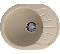 Мойка GranFest RONDO 580L 1-чаша+крыло 579х445 мм кашемир арт.GF- R-580L кашемир