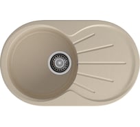 Мойка GranFest RONDO 750L 1-чаша+крыло 750х460 мм кашемир арт.GF- R-750L кашемир