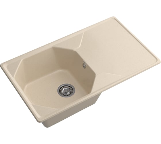 Мойка GranFest UNIQUE 840L 1-чаша+крыло 840х500 мм кашемир арт.GF- U-840L кашемир