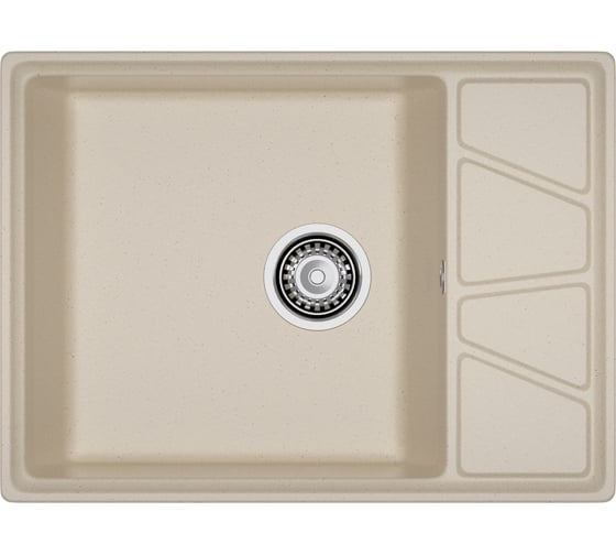 Мойка GranFest VERTEX 680L 1-чаша+крыло 680х500 мм кашемир арт.GF- V-680L кашемир 1