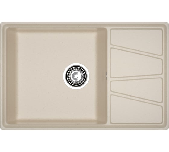 Мойка GranFest VERTEX 780L 1-чаша+крыло, 780х500 мм кашемир арт.GF- V-780L кашемир