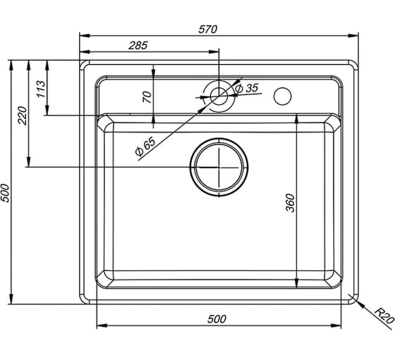Мойка IDDIS Granucryl сафари 570х500 Vane G V04S571i87