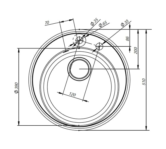 Мойка IDDIS Granucryl белая D510 Kitchen G K05W511i87