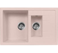 Кухонная мойка AquaGranitEx розовый M-21K /315