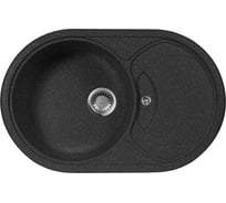 Кухонная мойка AquaGranitEx черный M-18S /308