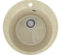 Кухонная мойка Uperwood ECON из искусственного камня UPD-405_002, круглая, бежевая матовая 4910201228