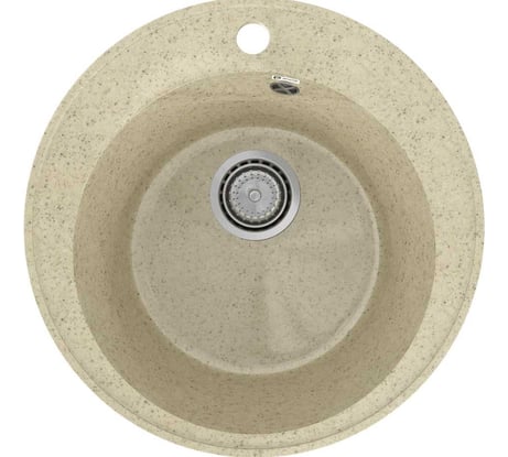 Кухонная мойка Uperwood ECON из искусственного камня UPD-405_002, круглая, бежевая матовая 4910201228