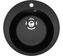 Кухонная мойка Uperwood ECON из искусственного камня UPD-405_004, круглая, черная матовая 4910201230