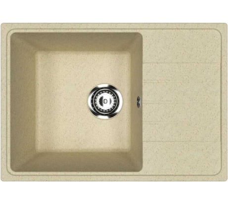 Кухонная мойка Uperwood ECON из искусственного камня UPD-506_002, прямоугольная, бежевая матовая 4910201240