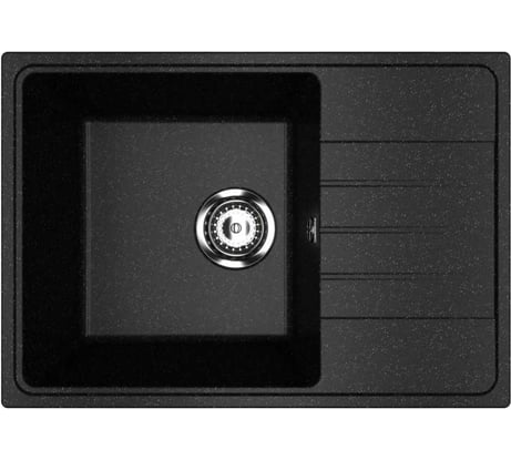 Кухонная мойка Uperwood ECON из искусственного камня UPD-506_004, прямоугольная, черная матовая 4910201242