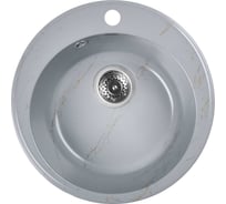 Мойка для кухни из искусственного камня WISENT мрамор серо-золотой (беларусь) 475x475x210 WA05-15/WGER013