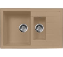 Кухонная мойка AquaGranitEx песочный M-21K /302