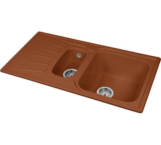 Кухонная мойка AquaGranitEx терракот M-09K /307