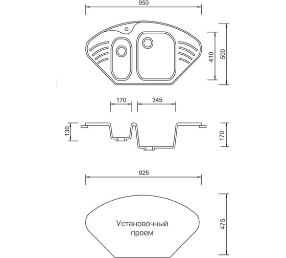 Кухонная мойка AquaGranitEx бежевый M-14 /328