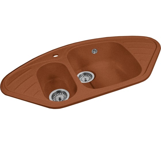Кухонная мойка AquaGranitEx терракот M-14 /307