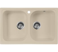 AquaGranitEx Мойка кухонная бежевый M-15 /328