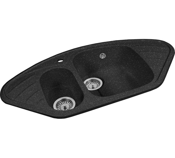Кухонная мойка AquaGranitEx черный M-14 /308