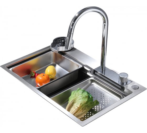 Кухонная мойка ABBER Wasser Kreis хром AF2194