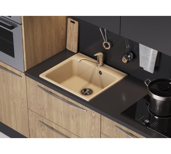 Кухонная мойка Polygran quartzbond bond-530 саванна 856462