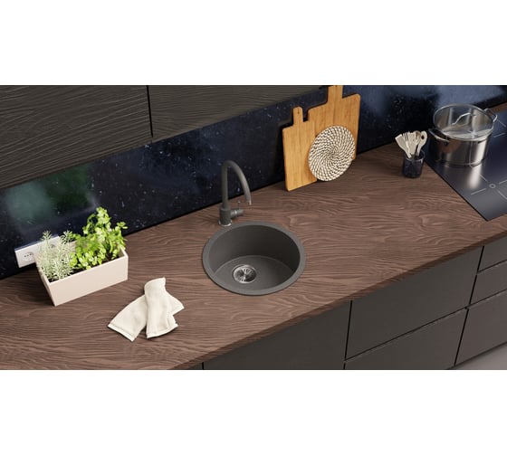 Кухонная мойка Tolero Classic R-104 грей 856066