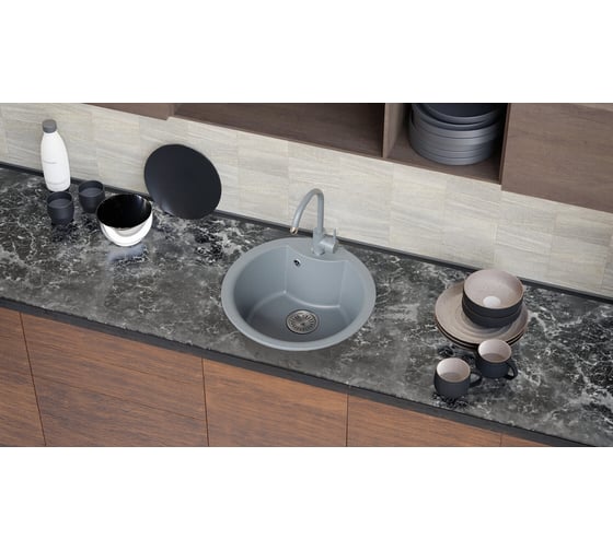 Кухонная мойка Tolero Classic R-108e грей 855854