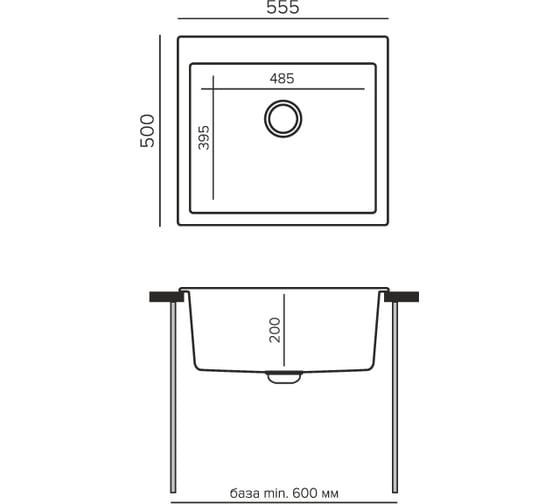 Кухонная мойка Tolero Classic R-111 уголь 943636