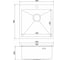 Мойка настольного монтажа MIXLINE 50x50 (3,0) вып 3 1/2 pro 20см с сифоном (сатин нано) 552930 4