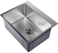 Мойка настольного монтажа MIXLINE 53x43 (3,0) вып 3 1/2 pro 22см с сифоном (сатин нано) 552934