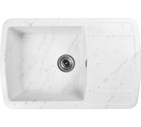 Мойка для кухни из искусственного камня WISENT мрамор бело-серый (беларусь) 500x780x220 WB29-10/WGER013