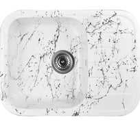 Мойка для кухни из искусственного камня WISENT мрамор бело-черный беларусь 455x600x200 WB20-12/WGER013