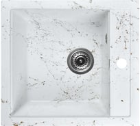 Мойка для кухни из искусственного камня WISENT мрамор бело-золотой (беларусь) 450x500x200 WA45-13/WGER013