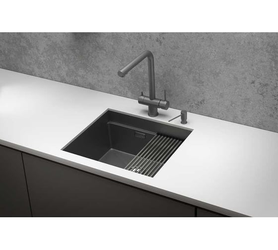 Мойка для кухни GRANULA KS-5045U, графит матовый