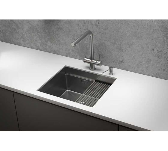 Мойка для кухни GRANULA KS-5045U, сталь сатин